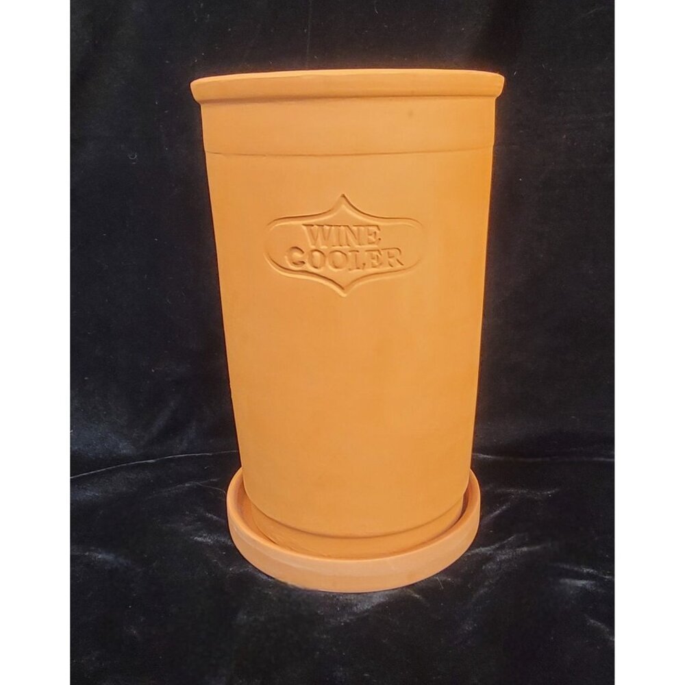 Vintage 1990's Terracotta Wine Cooler with Saucer